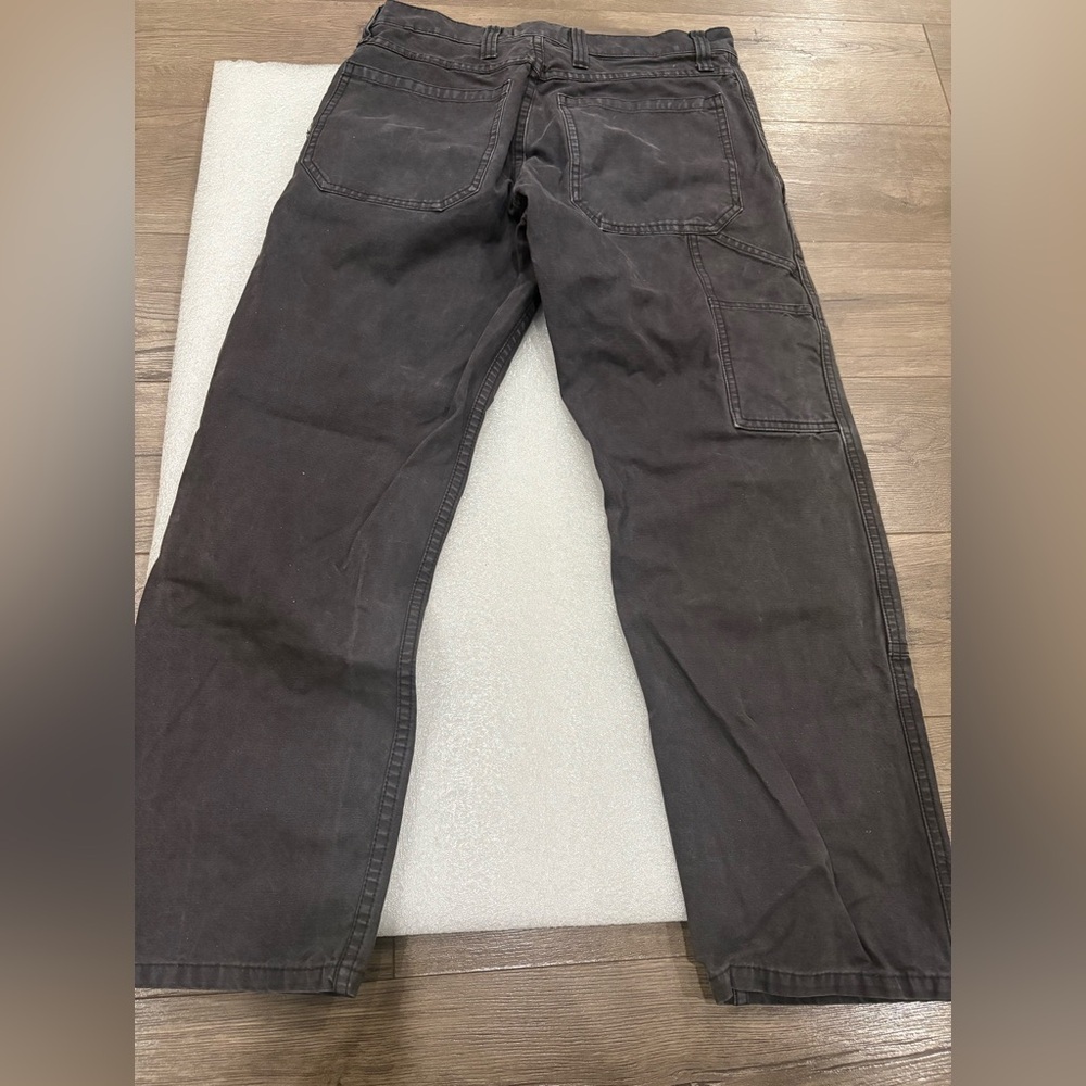 [W29Ins26”]Madewell Relaxed Straight Dark Charcoal Cargo Jeans Pants - Picture 5 of 9